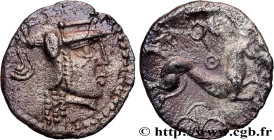 GALLIA - AULERCI CENOMANI (Area of Le Mans)
Type : Denier à la tête casquée à droite 
Date : c. 80-50 AC. 
Mint name / Town : Le Mans (72) 
Metal : si...
