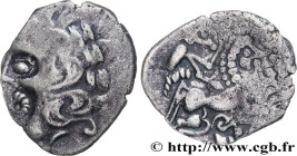 GALLIA - AULERCI DIABLINTES (Area of Jublain)
Type : Statère de billon au personnage allongé, stylisé 
Date : Ier siècle avant J.-C. 
Mint name / Town...