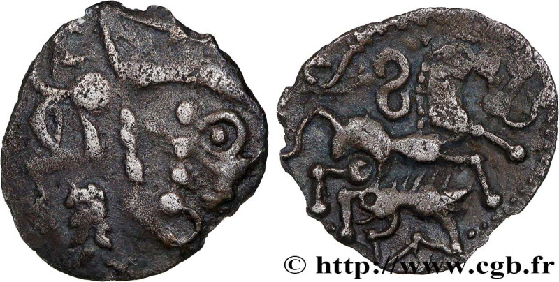 GALLIA - AULERCI EBUROVICES (Area of Évreux)
Type : Denier d'argent scyphate dit...