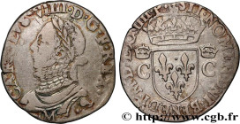 CHARLES IX
Type : Demi-teston, 10e type 
Date : 1574 (MDLXXIIII) 
Mint name / Town : Toulouse 
Quantity minted : 128749 
Metal : silver 
Millesimal fi...
