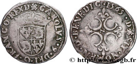 CHARLES IX
Type : Sol parisis du Dauphiné 
Date : 1565 
Mint name / Town : Grenoble 
Quantity minted : 52560 
Metal : silver 
Millesimal fineness : 52...