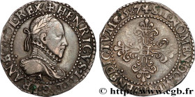 HENRY III
Type : Demi-franc au col gaufré 
Date : 1587 
Mint name / Town : Paris 
Quantity minted : 888892 
Metal : silver 
Millesimal fineness : 833 ...