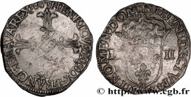 HENRY IV
Type : Quart d'écu, croix feuillue de face 
Date : 1607 
Mint name / Town : Rennes 
Quantity minted : 150595 
Metal : silver 
Millesimal fine...