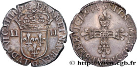 LOUIS XIV "THE SUN KING"
Type : Quart d'écu, titulature côté écu 
Date : 1644 
Mint name / Town : Poitiers 
Quantity minted : 280250 
Metal : silver 
...