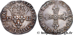 LOUIS XIV "THE SUN KING"
Type : Quart d'écu, titulature côté écu 
Date : 1645 
Mint name / Town : Rennes 
Quantity minted : 374933 
Metal : silver 
Mi...