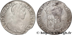 LOUIS XIV "THE SUN KING"
Type : Écu de Navarre, portrait à la mèche longue 
Date : 1662 
Mint name / Town : Saint-Palais 
Metal : silver 
Millesimal f...