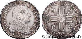 LOUIS XIV "THE SUN KING"
Type : Demi-écu aux huit L, 1er type 
Date : 1691 
Mint name / Town : Rennes 
Metal : silver 
Millesimal fineness : 917  ‰
Di...