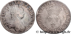 LOUIS XV THE BELOVED
Type : Écu dit "vertugadin" 
Date : 1717 
Mint name / Town : Paris 
Quantity minted : 524844 
Metal : silver 
Millesimal fineness...