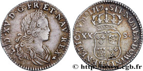 LOUIS XV THE BELOVED
Type : XX sols de Navarre 
Date : 1719 
Mint name / Town : Paris 
Quantity minted : 13059360 
Metal : silver 
Millesimal fineness...