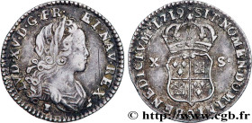 LOUIS XV THE BELOVED
Type : X sols de Navarre 
Date : 1719 
Mint name / Town : Rennes 
Quantity minted : 732000 
Metal : silver 
Millesimal fineness :...