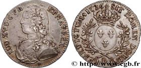 LOUIS XV THE BELOVED
Type : Demi-écu aux branches d'olivier, buste habillé 
Date : 1726 
Mint name / Town : Lyon 
Quantity minted : 199955 
Metal : si...