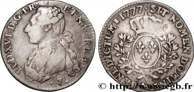 LOUIS XVI
Type : Cinquième d'écu aux branches d'olivier 
Date : 1777 
Mint name / Town : Pau 
Quantity minted : 31605 
Metal : silver 
Millesimal fine...