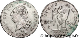 LOUIS XVI
Type : 30 sols dit "au génie", type FRANÇOIS 
Date : 1791 
Mint name / Town : Paris 
Metal : silver 
Millesimal fineness : 666  ‰
Diameter :...