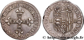 NAVARRE-BEARN - HENRY III
Type : Quart d'écu 
Date : 1585 
Mint name / Town : Pau 
Metal : silver 
Diameter : 28,5  mm
Orientation dies : 6  h.
Weight...