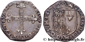 NAVARRE-BEARN - HENRY III
Type : Quart d'écu de Navarre 
Date : 1585 
Mint name / Town : Saint-Palais 
Metal : silver 
Diameter : 28,5  mm
Orientation...