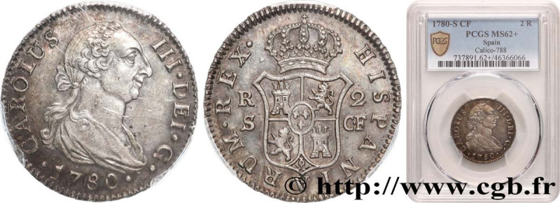 SPAIN - KINGDOM OF SPAIN - CHARLES III
Type : 2 Reales  
Date : 1780 
Mint name ...