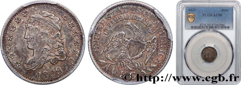 UNITED STATES OF AMERICA
Type : 5 Cents “capped bust” 
Date : 1829 
Mint name / ...