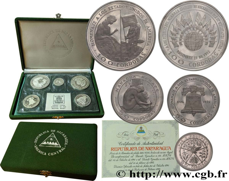 NICARAGUA
Type : Série Proof 5 Monnaies 
Date : 1980 
Quantity minted : 2000 
Me...