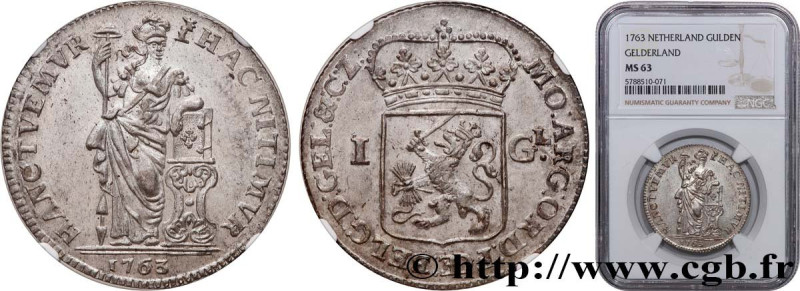 UNITED PROVINCES - GUELDERS
Type : 1 Gulden 
Date : 1763 
Quantity minted : 3846...