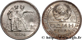 RUSSIA - USSR
Type : 1 Rouble URSS allégorie des travailleurs 
Date : 1924 
Mint name / Town : Léningrad 
Quantity minted : 12998000 
Metal : silver 
...