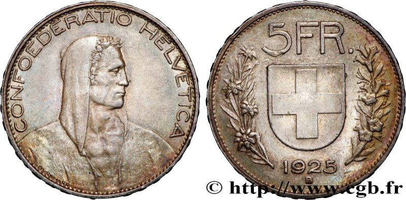 SWITZERLAND
Type : 5 Francs berger 
Date : 1925 
Mint name / Town : Berne 
Quant...