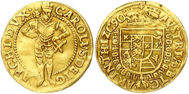 Holy Roman Empire, Carinthia. Karl II (1564-1590), Archduke of Austria. Ducat 15...