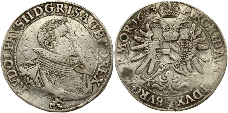 Holy Roman Empire, Bohemia. Rudolf II (1576-1612). Taler 1603, Budweis. Silver 2...