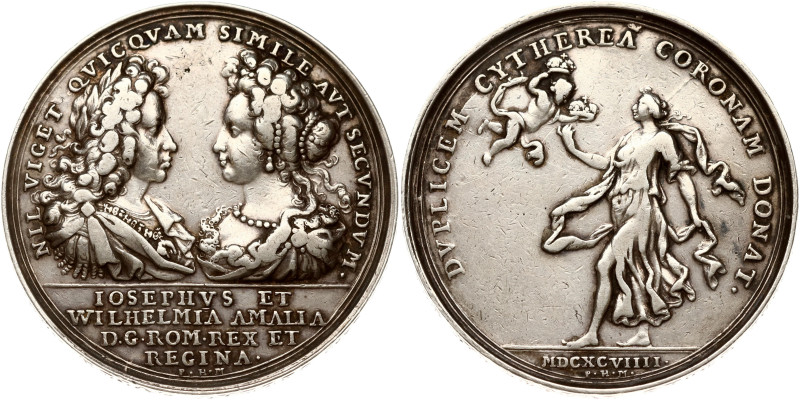 Austria. Leopold I (1657-1705). Medal 1699 Marriage of Joseph I and Wilhelmine A...