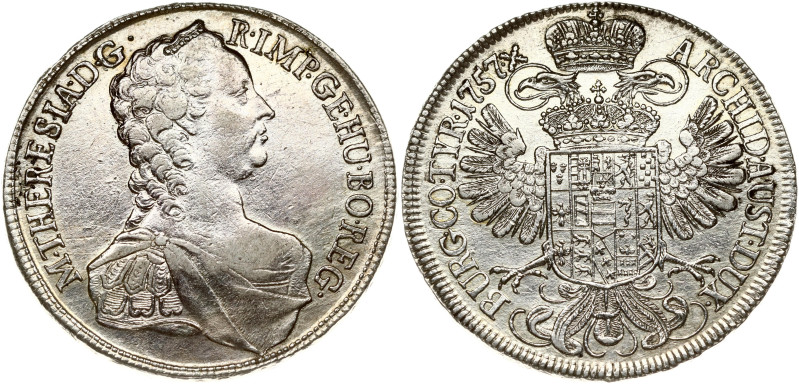 Holy Roman Empire. Maria Theresia (1740-1780). Taler 1757 Vienna. Silver 27.49 g...