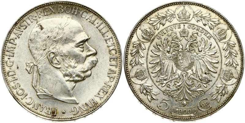 Austria. Franz Joseph I (1848-1916). 5 Corona 1900. Silver 24.0 g. KM-2807.