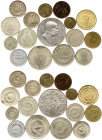 Austria 5 Corona 1909, with Coins of Different Countries Lot of 16 coins