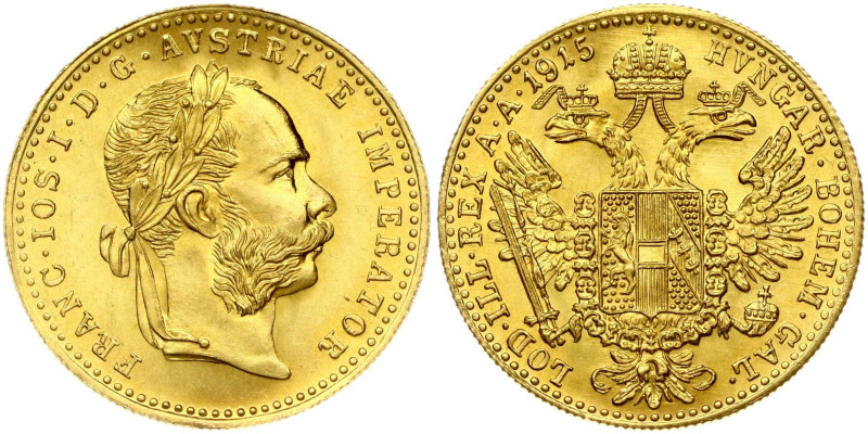 Austria. Ducat 1915 Restrike. Gold 3.49 g. Fr. 494; KM 2267.