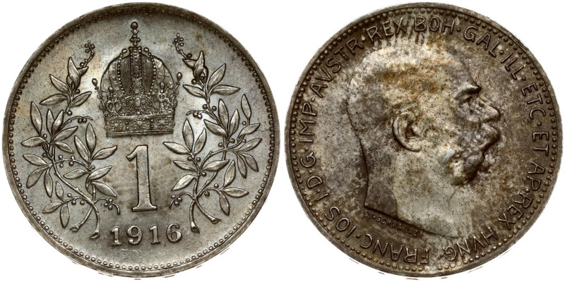 Austria. Franz Joseph I (1848-1916). 1 Corona 1916. Silver 4.97 g. KM 2820.