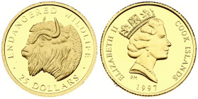 Cook Islands 25 Dollars 1997 Bison