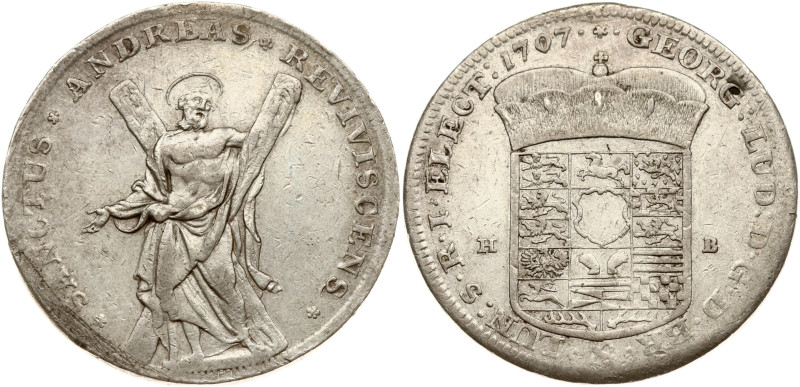 Germany, Brunswick-Luneburg-Calenberg-Hannover. Georg I (1698-1727). Taler 1707 ...