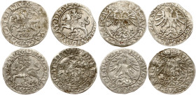 Lithuania Polgrosz 1548-1665 Vilnius Lot of 4 coins