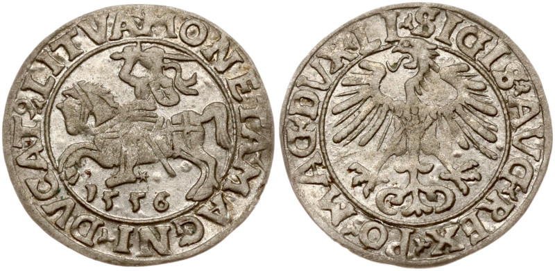 Lithuania. Zygmunt II August (1545–1572). Polgrosz 1556, Vilnius. Silver 0.94 g....