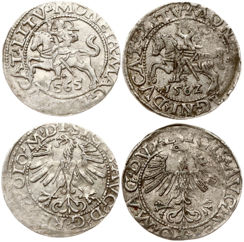 Lithuania. Zygmunt II August (1545–1572). Polgrosz 1562 & 1565, Vilnius. Silver ...