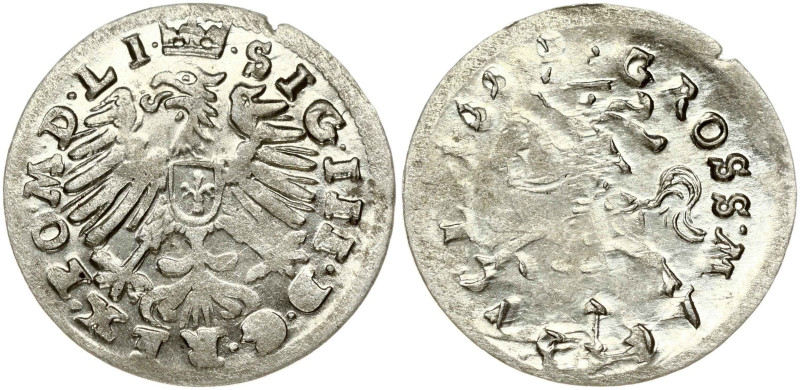 Lithuania. Zygmunt III Waza (1587-1632). Grosz 1608 Vilnius, M.D.LI. Silver 1.56...