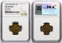 Lithuania 10 Centu 1925 NGC UNC DETAILS