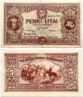 Lithuania 5 Litai 1929 Vytautas the Great