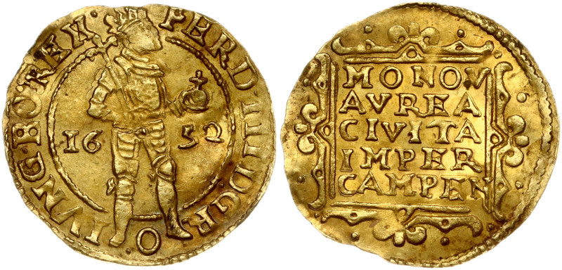 Netherlands, Kampen. Ducat 1652. Gold 3.49 g. Fr. 161; KM-44.