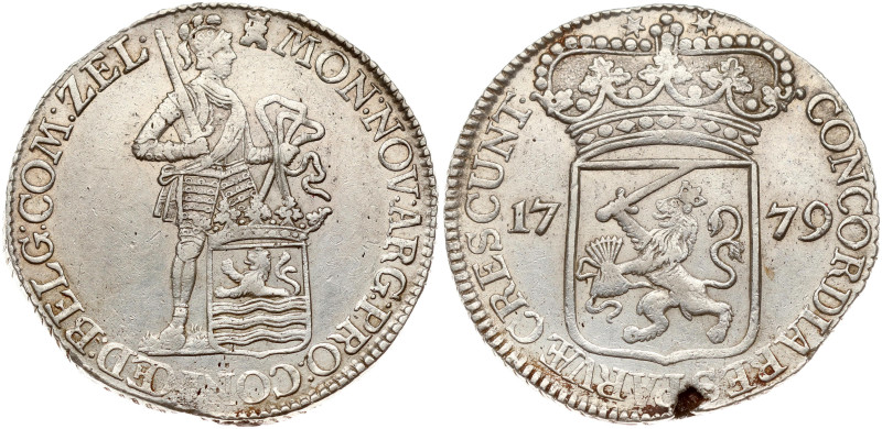 Netherlands. Zeeland. Silver Ducat 1779. Silver 27.53 g. KM 52.4. Surface damage...