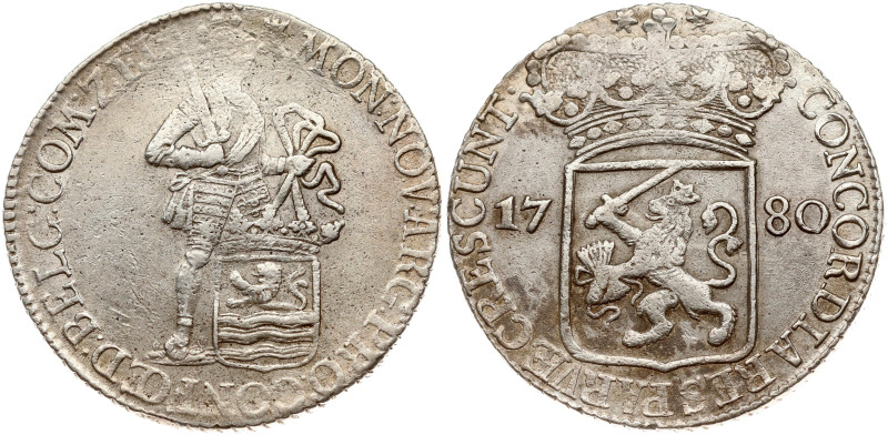 Netherlands. Zeeland. Silver Ducat 1780. Silver 27.23 g. KM 52.4.