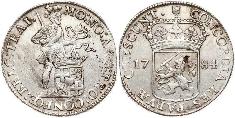 Netherlands. Utrecht. Silver Ducat 1784. Silver 27.23 g. KM 93.1, Dav 1845. Surf...