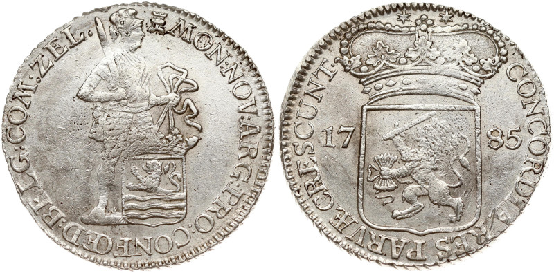 Netherlands. Zeeland. Silver Ducat 1785. Silver 27.71 g. KM 52.4. Small scratche...