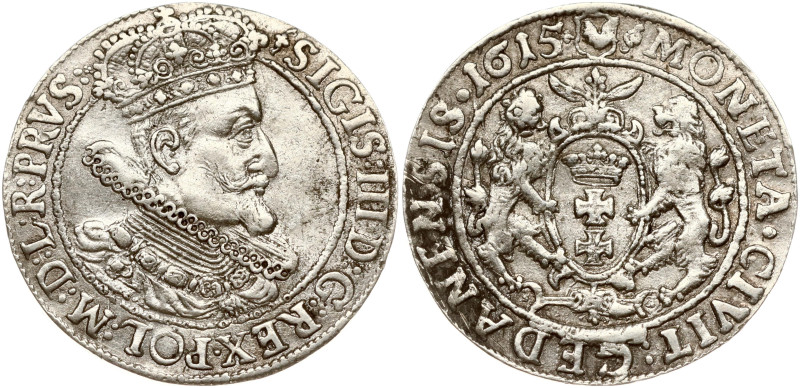 Poland. Zygmunt III Waza (1587–1632). Ort 1615 Gdansk. Silver 6.39 g. Kop. 7489 ...