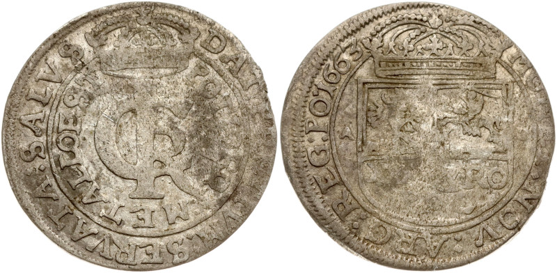 Poland. Jan II Kazimierz Waza (1649–1668). Tymf 1663 AT. Silver 5.73 g. Kop. 178...