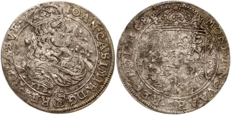 Poland. Jan II Kazimierz Waza (1649–1668). Ort 1668 TLB, Bydgoszcz. Silver 5.55 ...