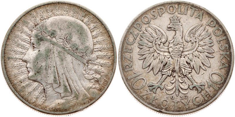 Poland. 10 Zlotych 1932 MW, Warsaw. Silver 21.78 g. Y 22.